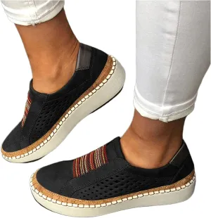 Lausiuoe Shoes For Women Sneakers Cute Slip on Canvas Walking Shoes Low Top Non Slip Fashion Casual Soft Flat Loafers