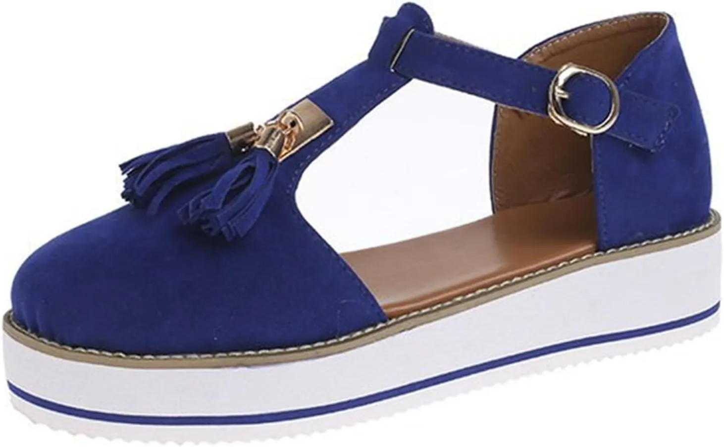 Lausiuoe Wedge Sandals For Women Dressy Summer Platform Ankle Strap Casual Flatform Sandals Strappy Beach Walking Shoes