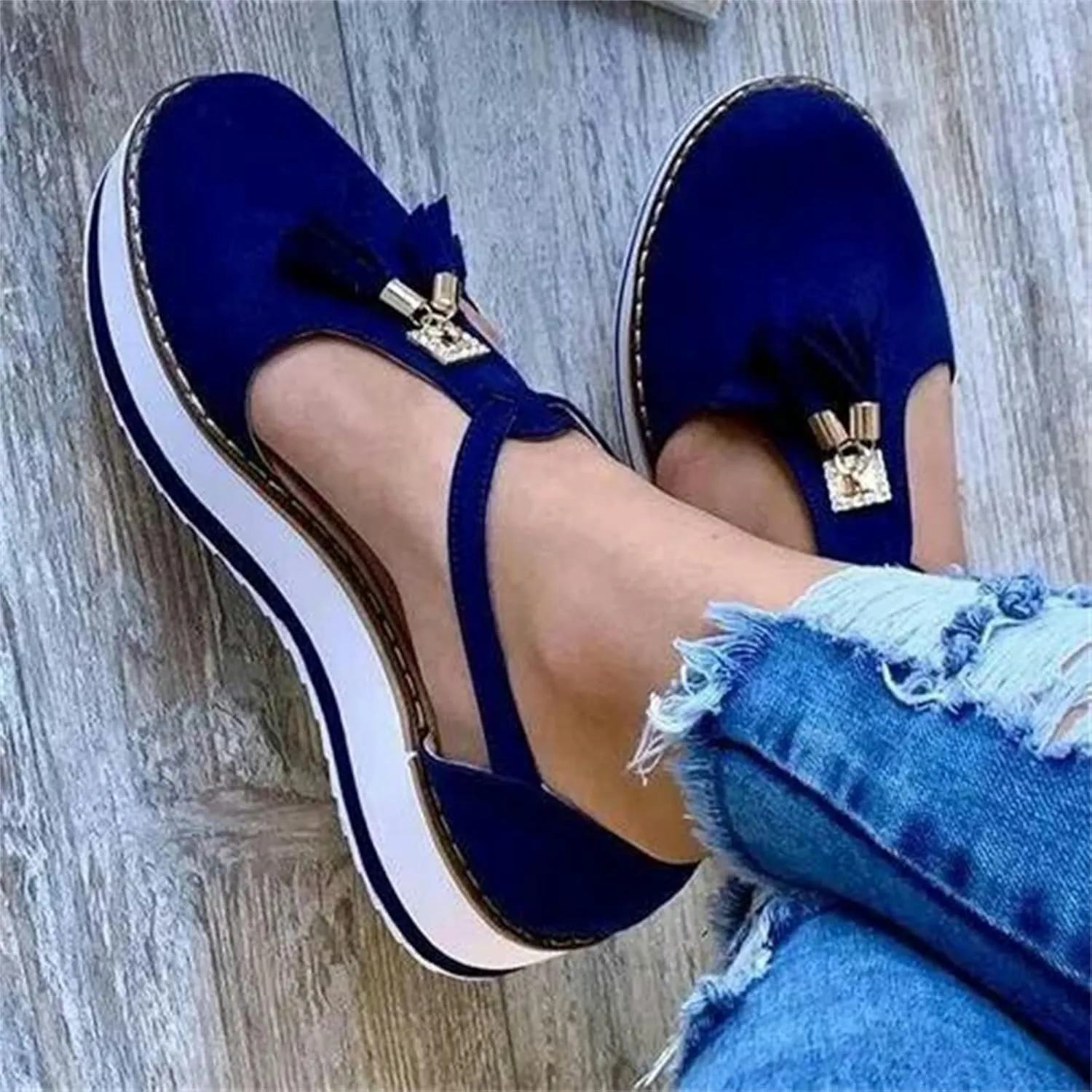 Lausiuoe Wedge Sandals For Women Dressy Summer Platform Ankle Strap Casual Flatform Sandals Strappy Beach Walking Shoes