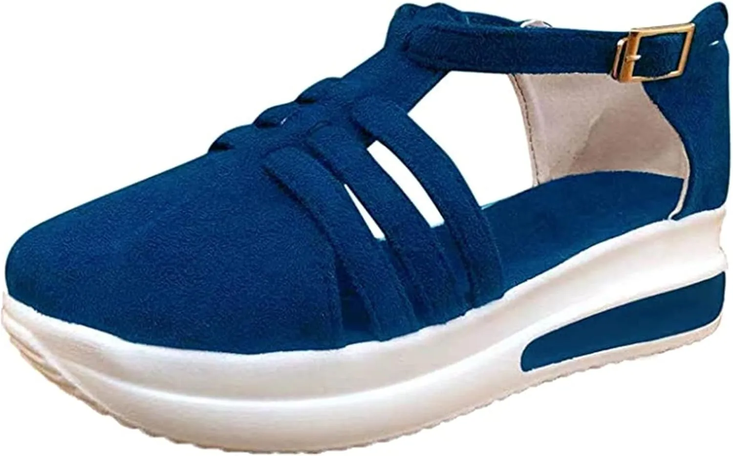 Lausiuoe Wedge Sandals For Women Wide Width Dressy Platform Flatform Sandals Casual Summer Strappy Beach Walking Shoes