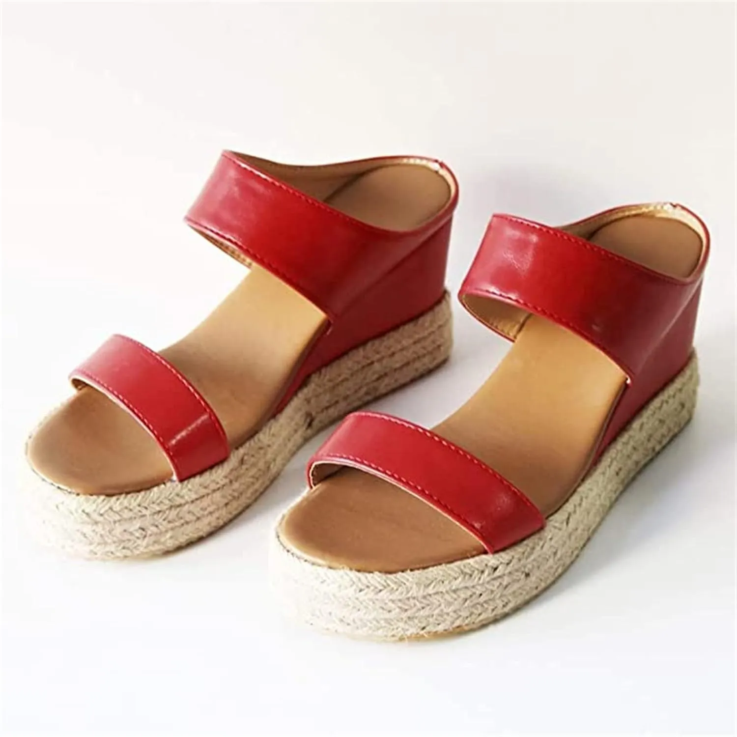 Lausiuoe Wedge Sandals for Women,Womens Open Toe Flatform Platform Sandals Dressy Summer Rhinestone Gladiator Shoes
