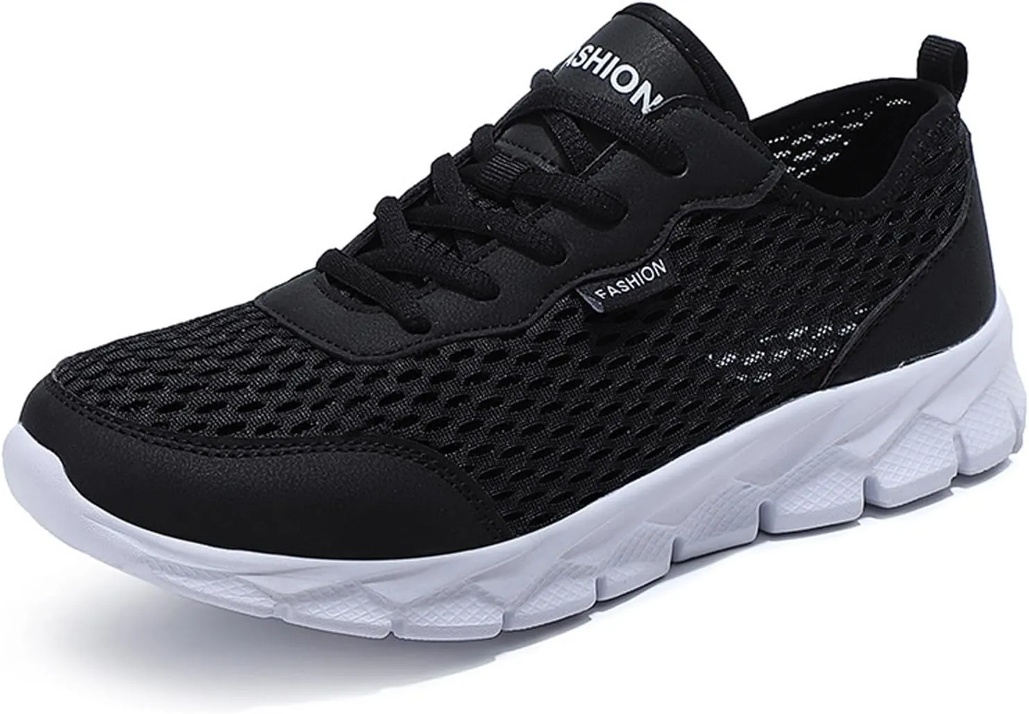 Men Lightweight Breathable Mesh Shoes Running Mesh Shoes Lace Up Casual Sneakers Mens Sneaker Slippers