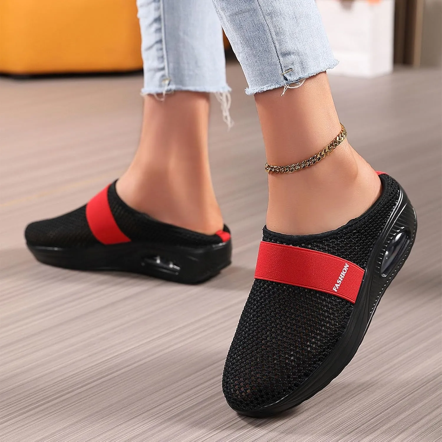 Men Slip on Walking Shoes Air Cushion Casual Dressy Memory Foam Breathable Fashion Sneakers Non Slip Arch Support Cushioning Athletic Running Shoes