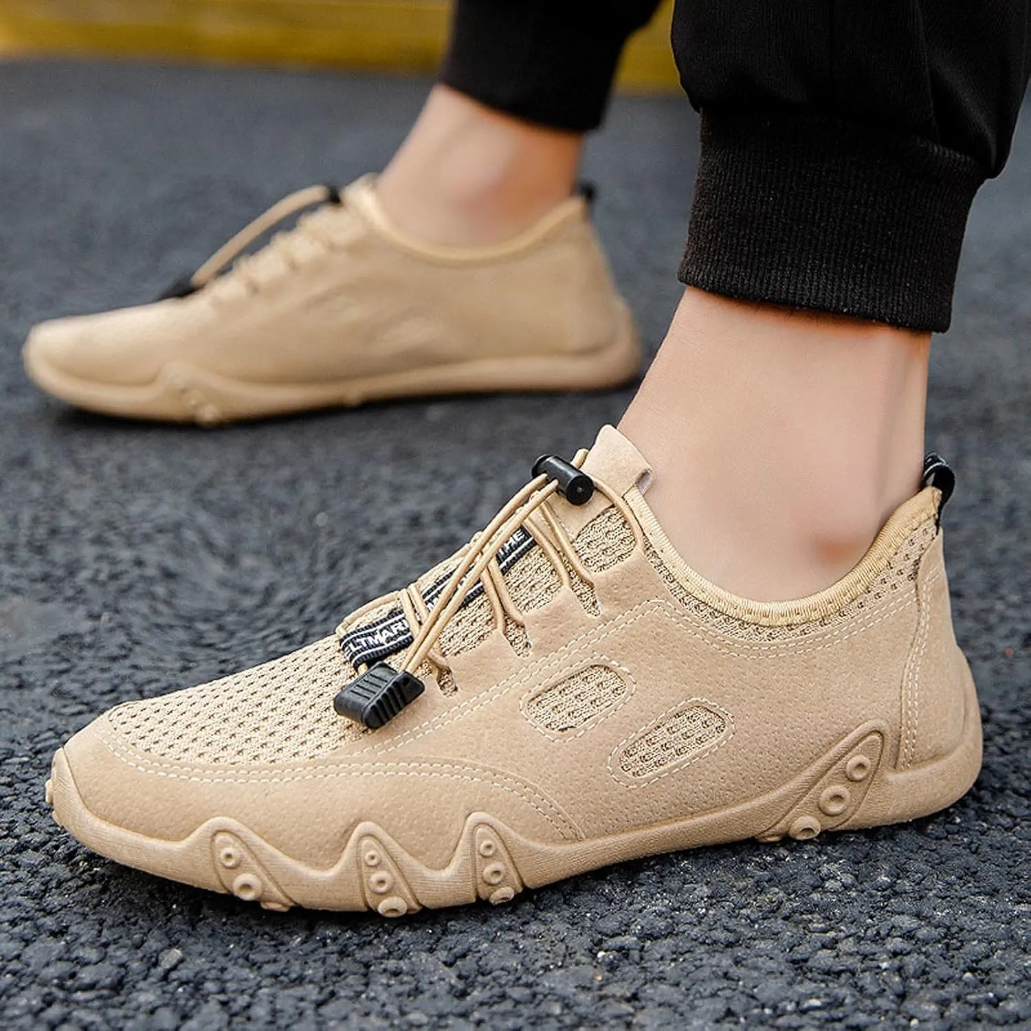 Men Slip on Walking Shoes Comfortable Memory Foam Breathable Fashion Sneakers Non Slip Travel Jogging Training Gym Shoes Wide Width