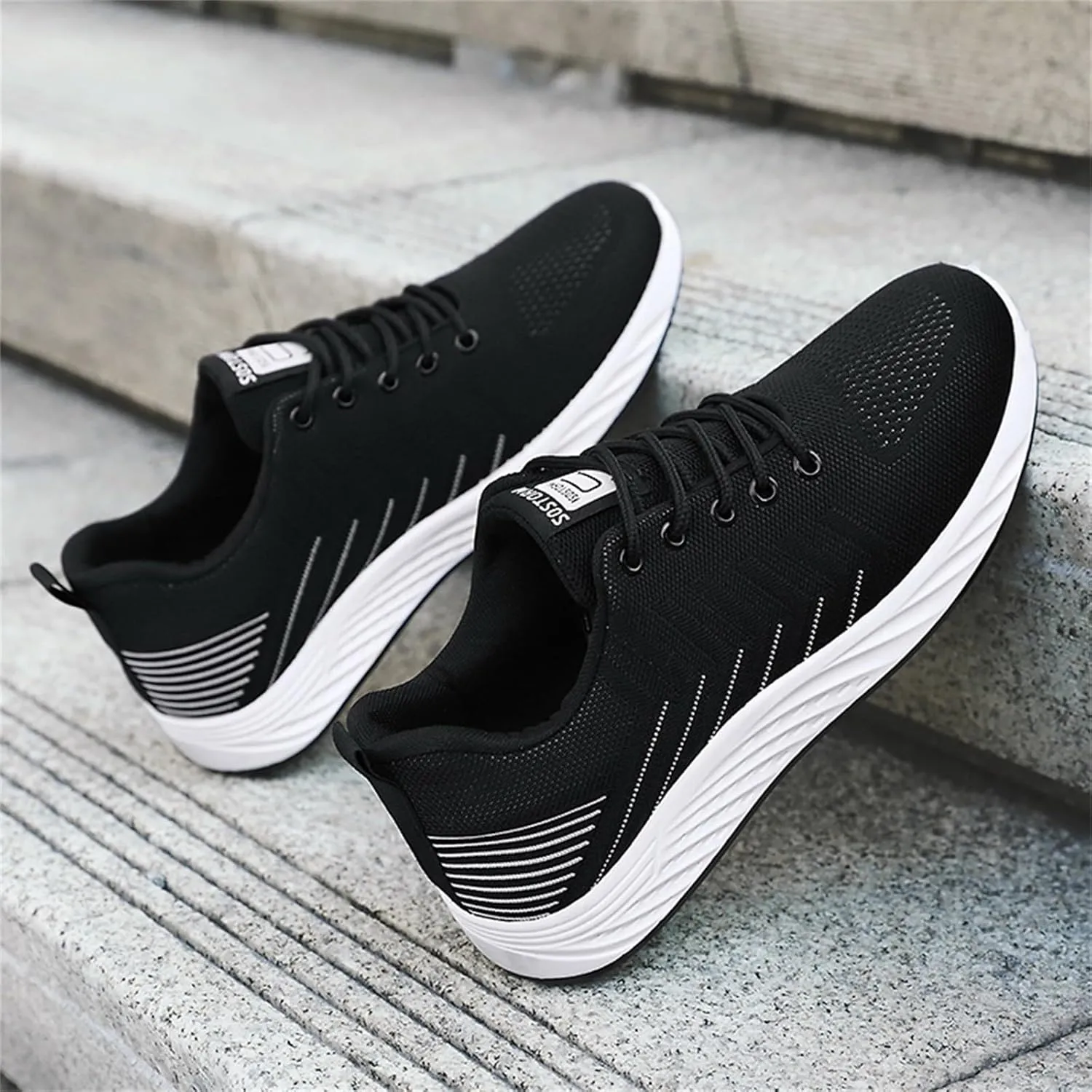 Men Slip on Walking Shoes Comfortable Memory Foam Ultra Lightweight Breathable Fashion Sneakers Non Slip Arch Support Cushioning Training Gym Shoes Wide Width
