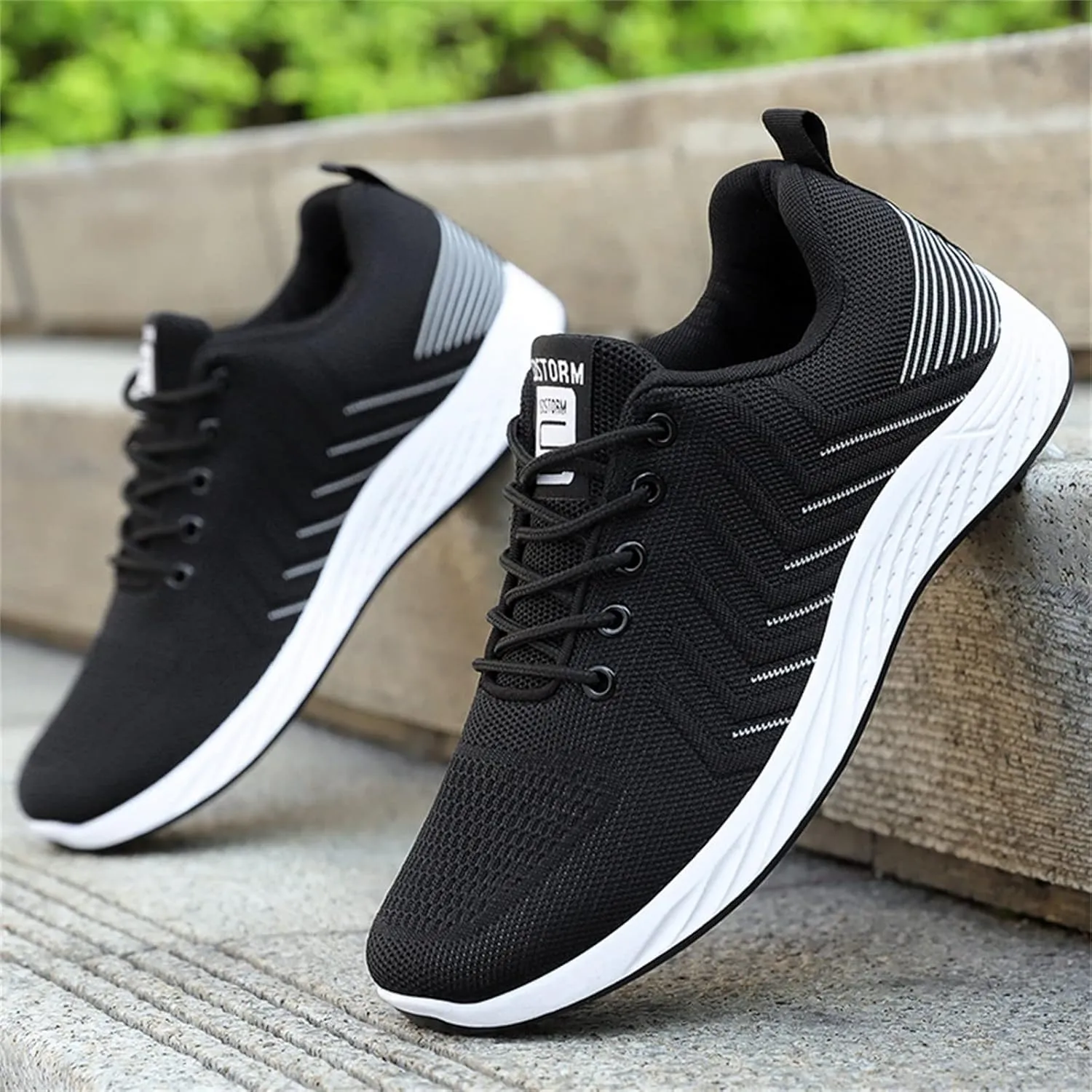 Men Slip on Walking Shoes Comfortable Memory Foam Ultra Lightweight Breathable Fashion Sneakers Non Slip Arch Support Cushioning Training Gym Shoes Wide Width