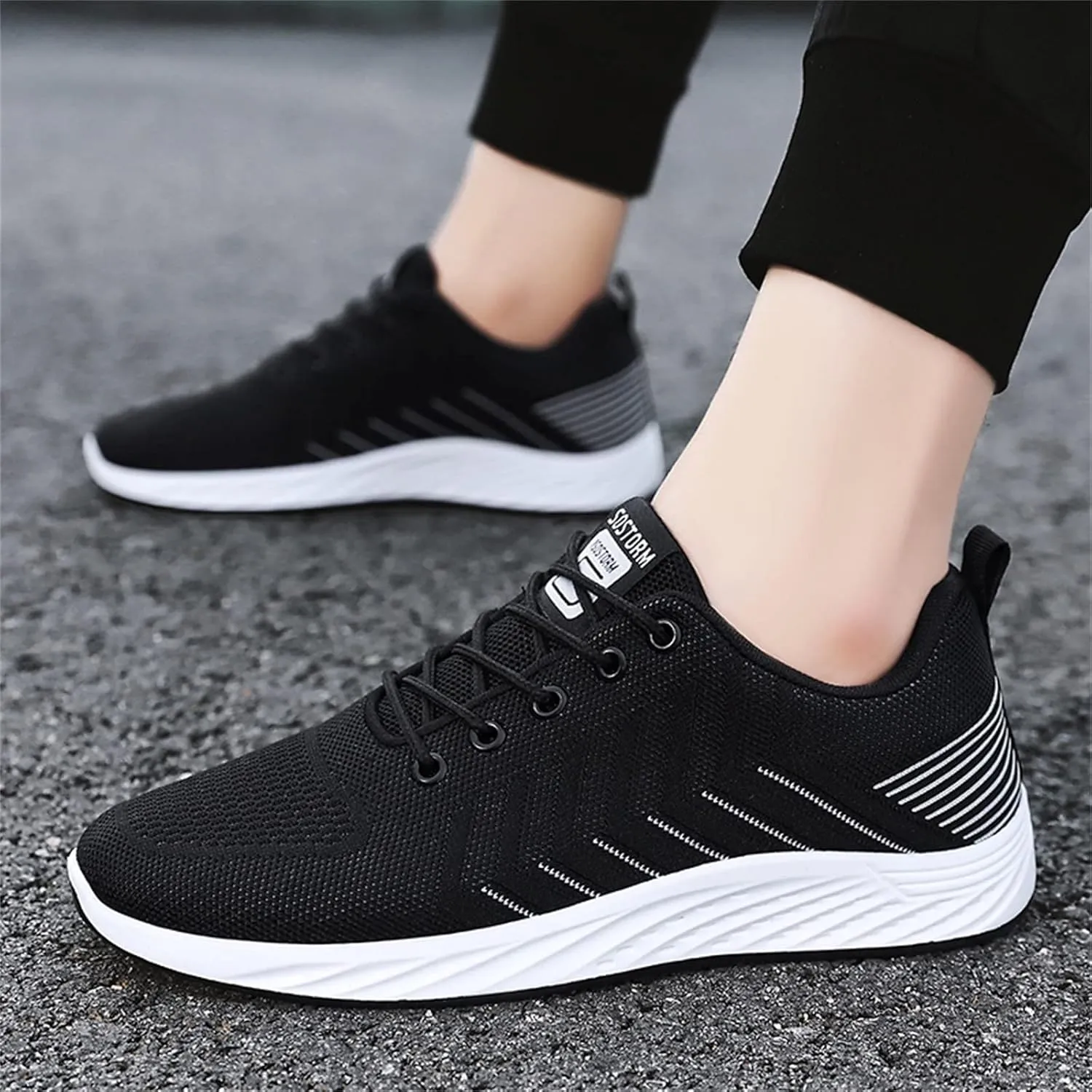 Men Slip on Walking Shoes Comfortable Memory Foam Ultra Lightweight Breathable Fashion Sneakers Non Slip Arch Support Cushioning Training Gym Shoes Wide Width