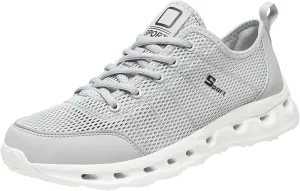 Men Slip on Walking Shoes Comfy Knitted Memory Foam Breathable Mesh Fashion Sneakers Non Slip Travel Jogging Training Gym Shoes Wide Width