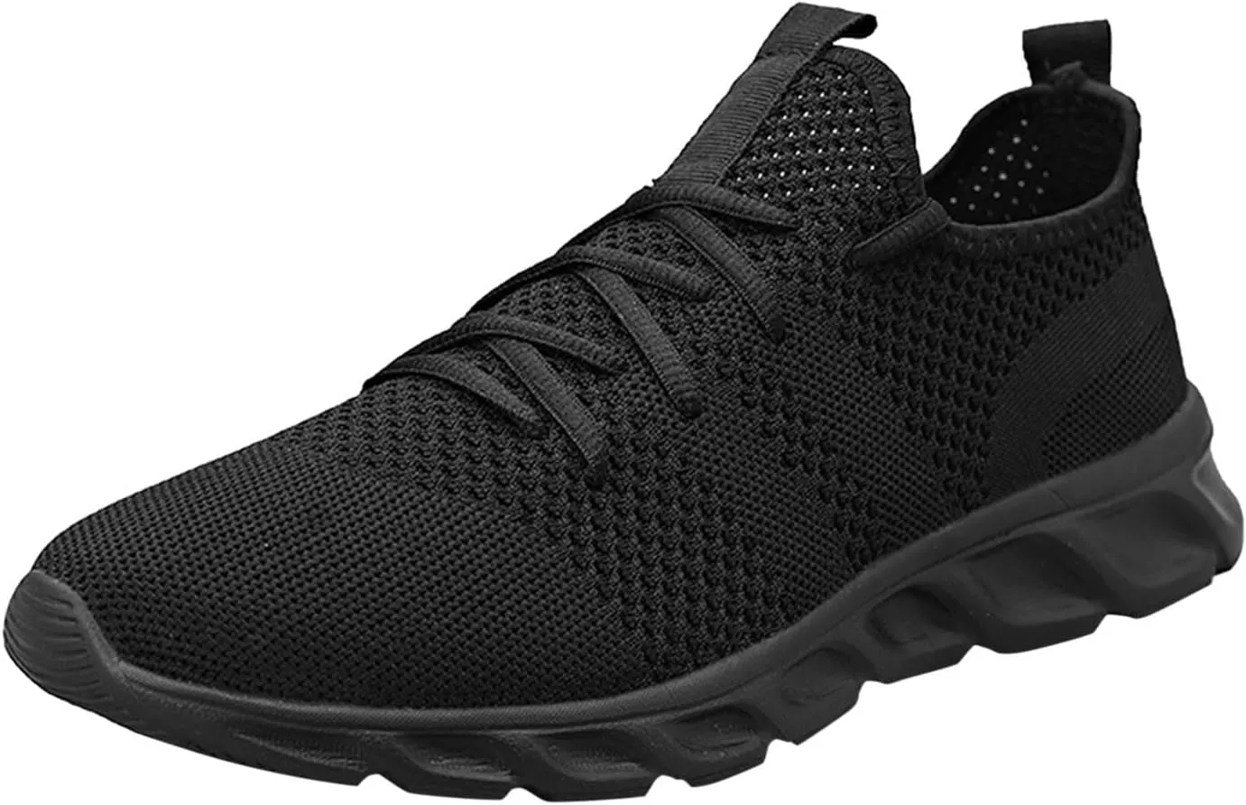 Mens Breathable Cushion Running Shoes Lightweight Comfy Sole Walking Shoes with Arch Support Low Top Mesh Tennis Shoe for Men Lace up Casual Work Sneakers Daily Work Shoe Men