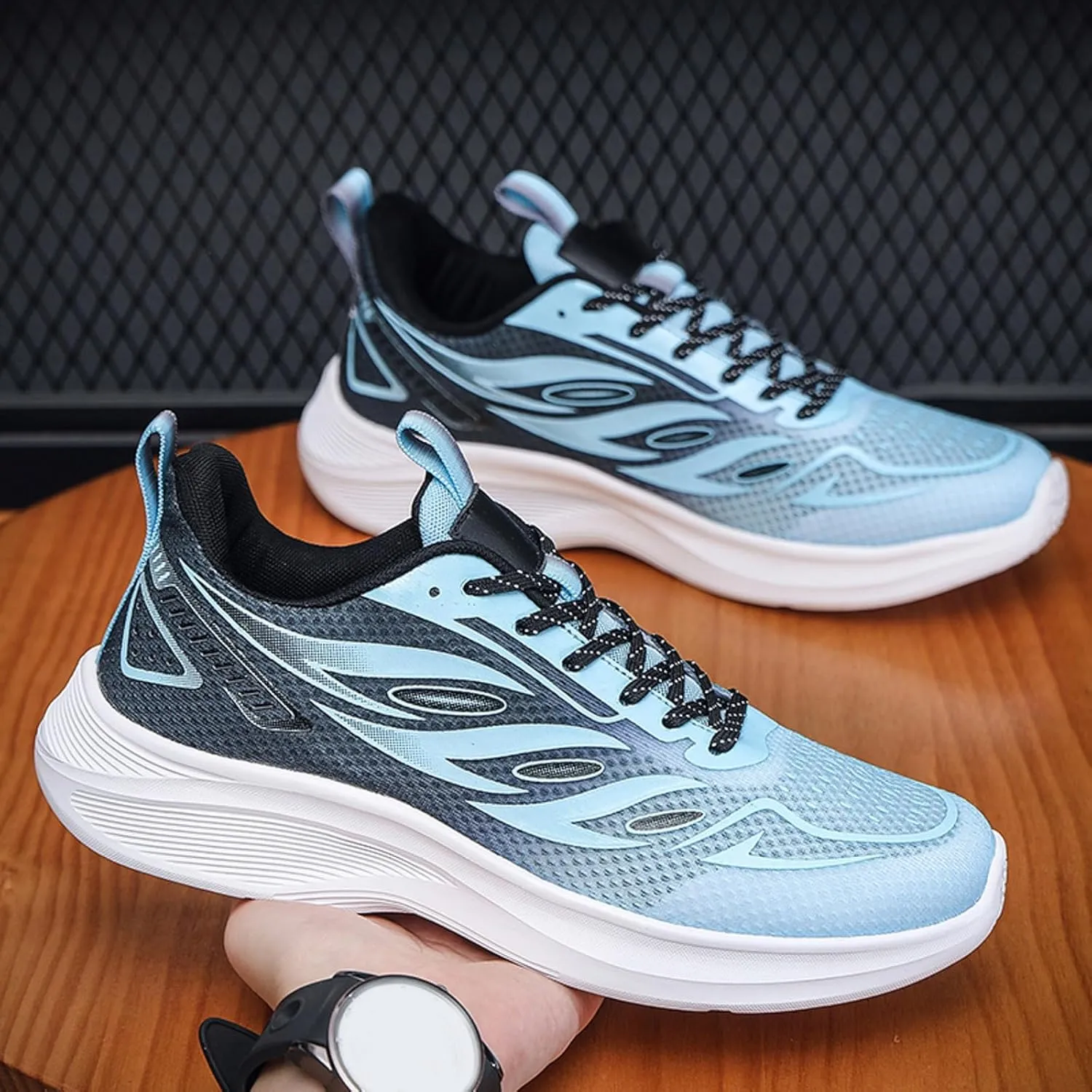 Men's Classic Casual Jogging Sneakers Business Mesh Breathable Walking Shoe Arch Support Walking Shoes for Men