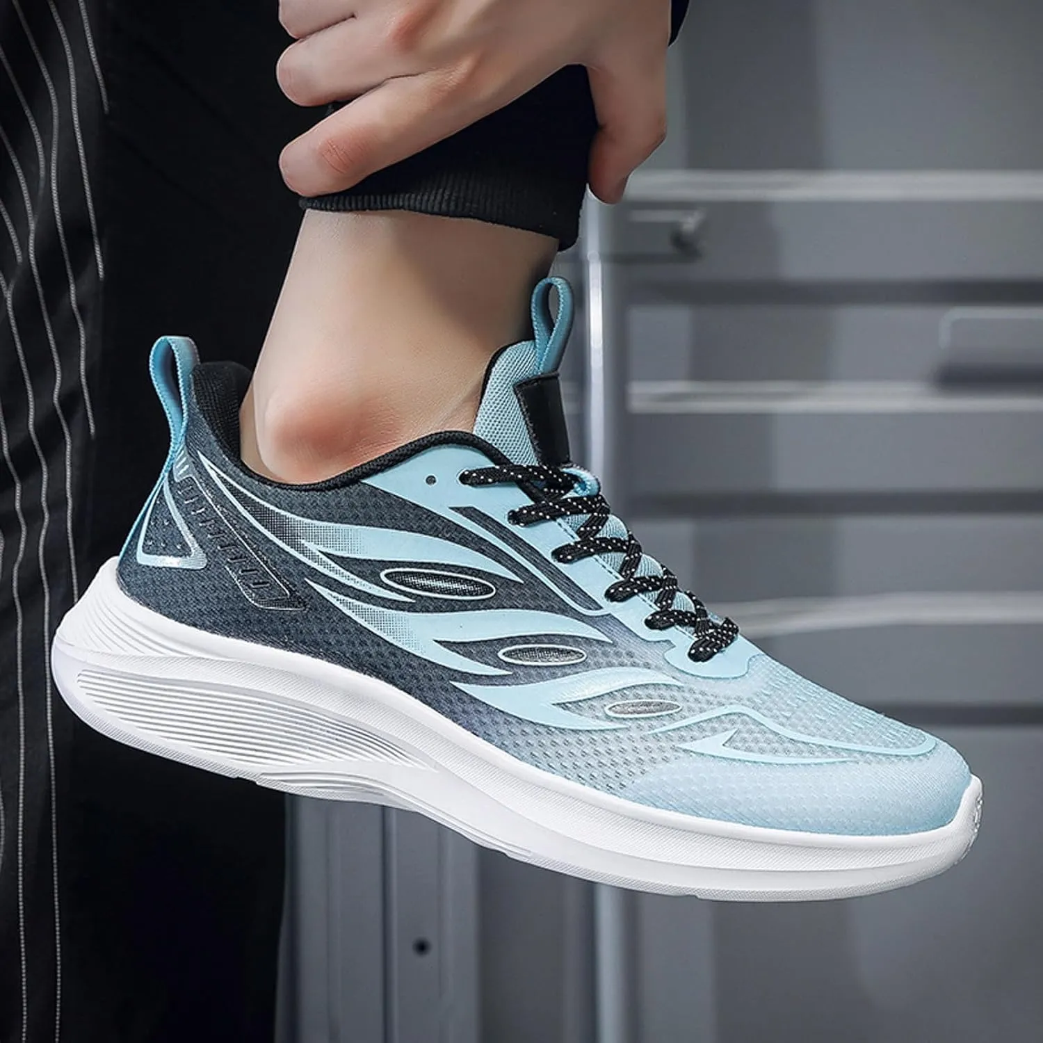 Men's Classic Casual Jogging Sneakers Business Mesh Breathable Walking Shoe Arch Support Walking Shoes for Men
