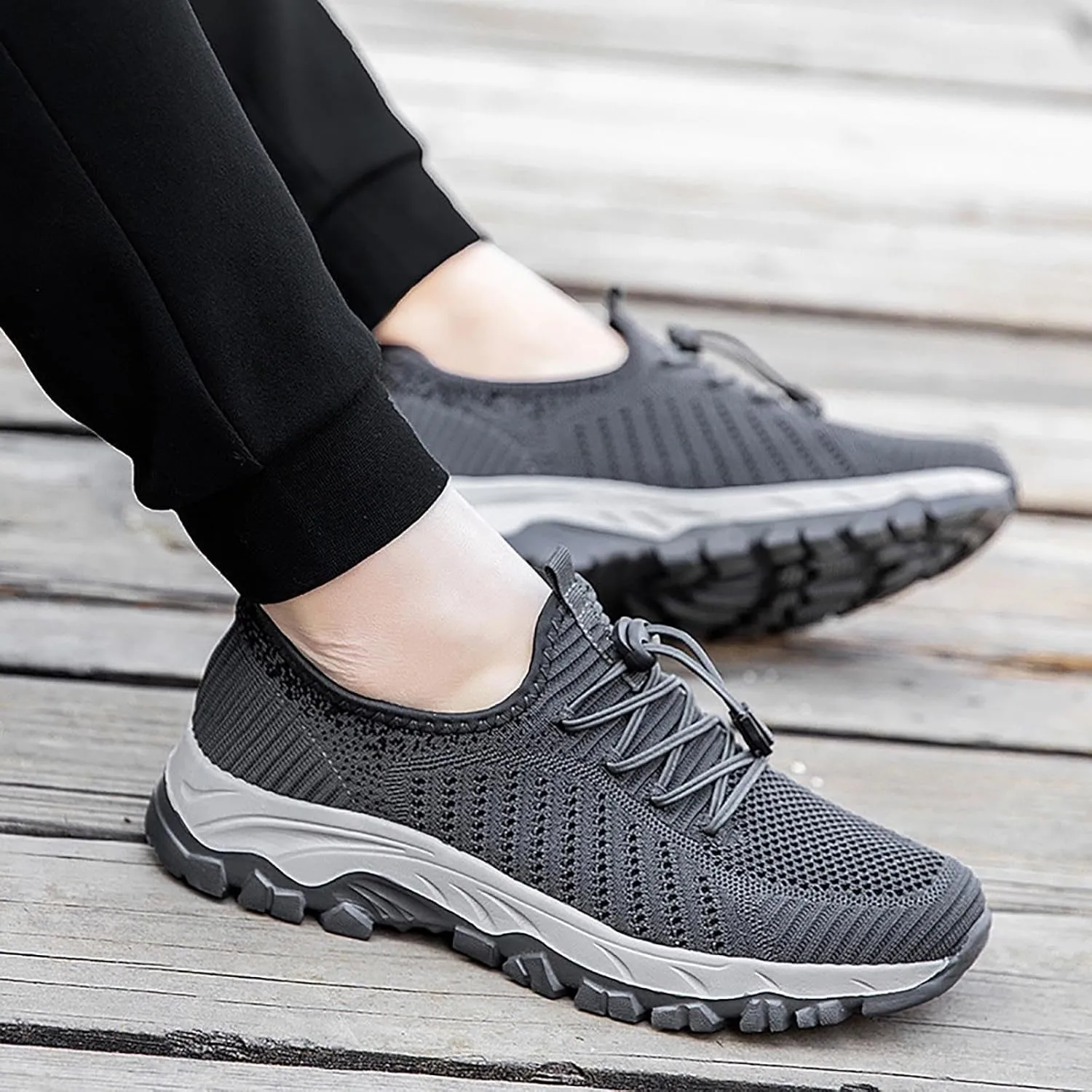 Mens Fashion Running Sneakers 2025 Orthopedic Walking Shoes Casual Summer Lace-up Breathable Closed Toe Athletic Outdoor Comfortable Non Slip Sport Shoe