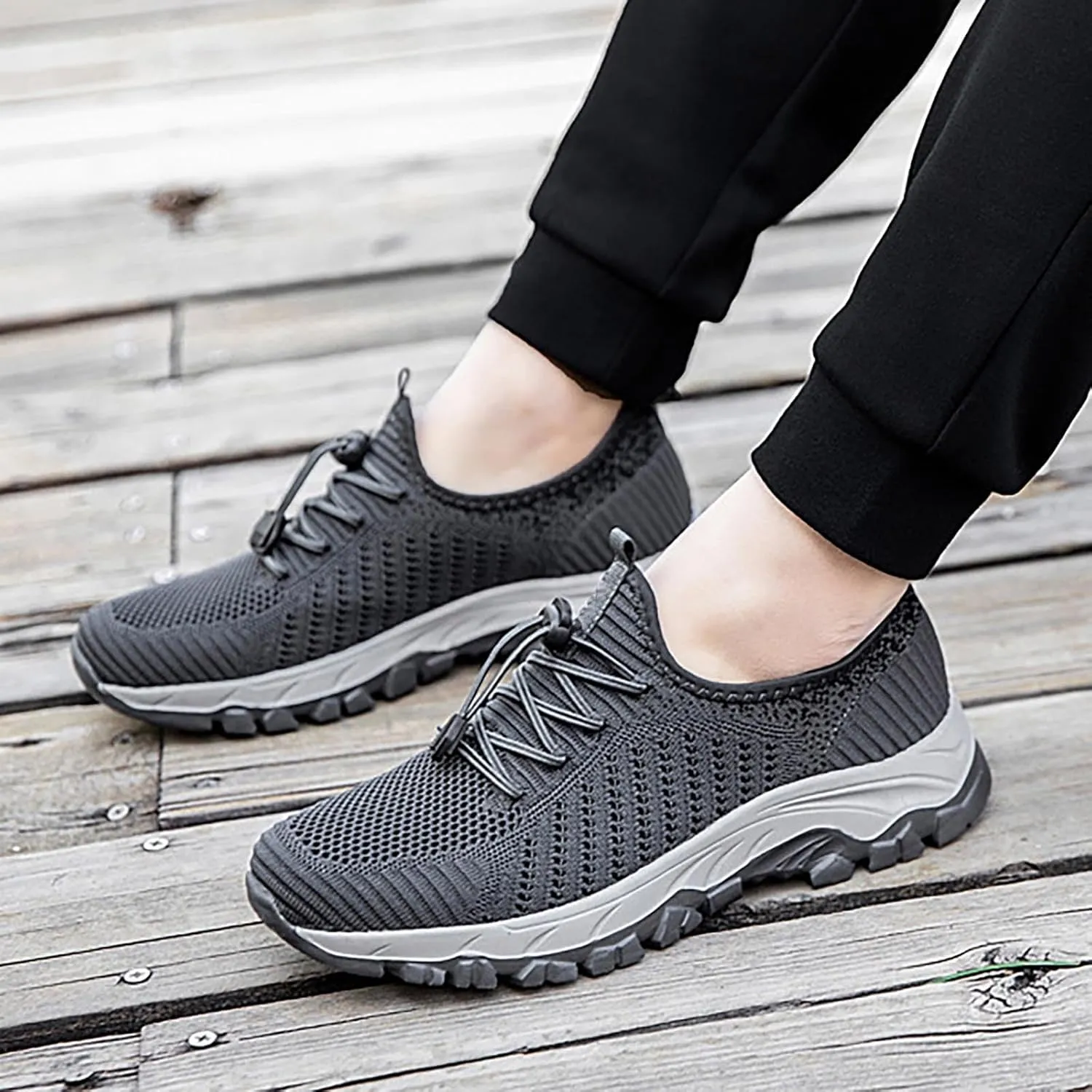 Mens Fashion Running Sneakers 2025 Orthopedic Walking Shoes Casual Summer Lace-up Breathable Closed Toe Athletic Outdoor Comfortable Non Slip Sport Shoe