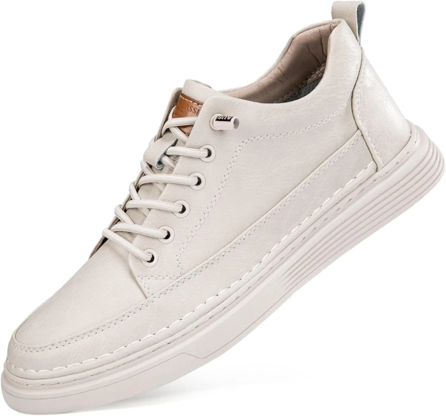 Mens Fashion Sneakers Elevator Shoes Invisible Height Increasing Sneakers-Extra 2.36 Inches Fashion Dress Oxford All-Weather