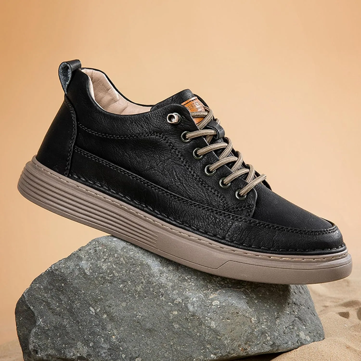 Mens Fashion Sneakers Elevator Shoes Invisible Height Increasing Sneakers-Extra 2.36 Inches Fashion Dress Oxford All-Weather