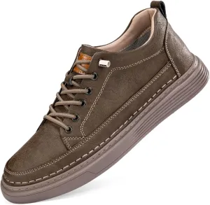 Mens Fashion Sneakers Elevator Shoes Invisible Height Increasing Sneakers-Extra 2.36 Inches Fashion Dress Oxford All-Weather