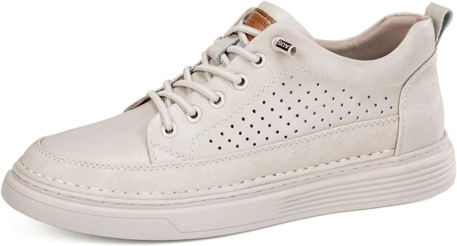 Mens Fashion Sneakers Elevator Shoes Invisible Height Increasing Sneakers-Extra 2.36 Inches Fashion Dress Oxford All-Weather