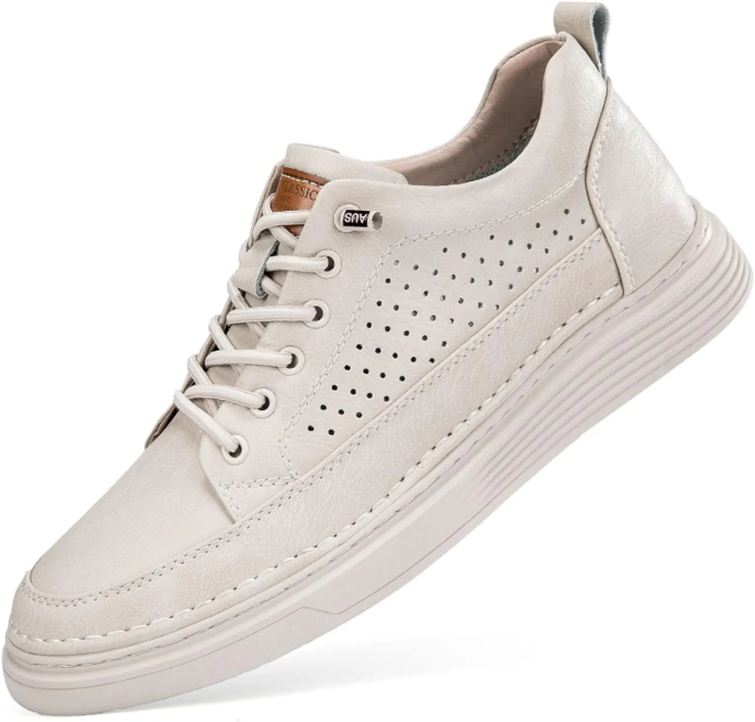 Mens Fashion Sneakers Elevator Shoes Invisible Height Increasing Sneakers-Extra 2.36 Inches Fashion Dress Oxford All-Weather