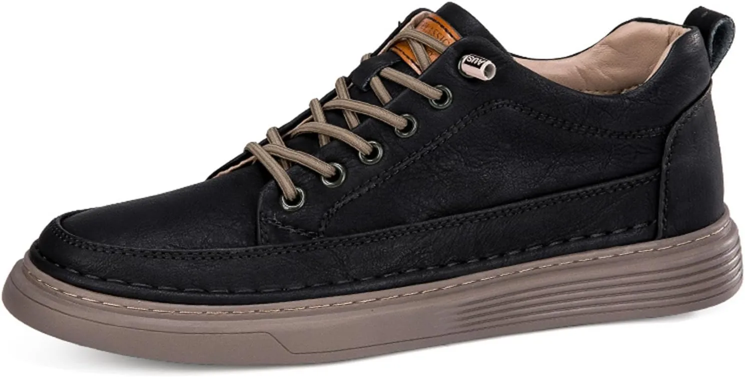 Mens Fashion Sneakers Elevator Shoes Invisible Height Increasing Sneakers-Extra 2.36 Inches Fashion Dress Oxford All-Weather