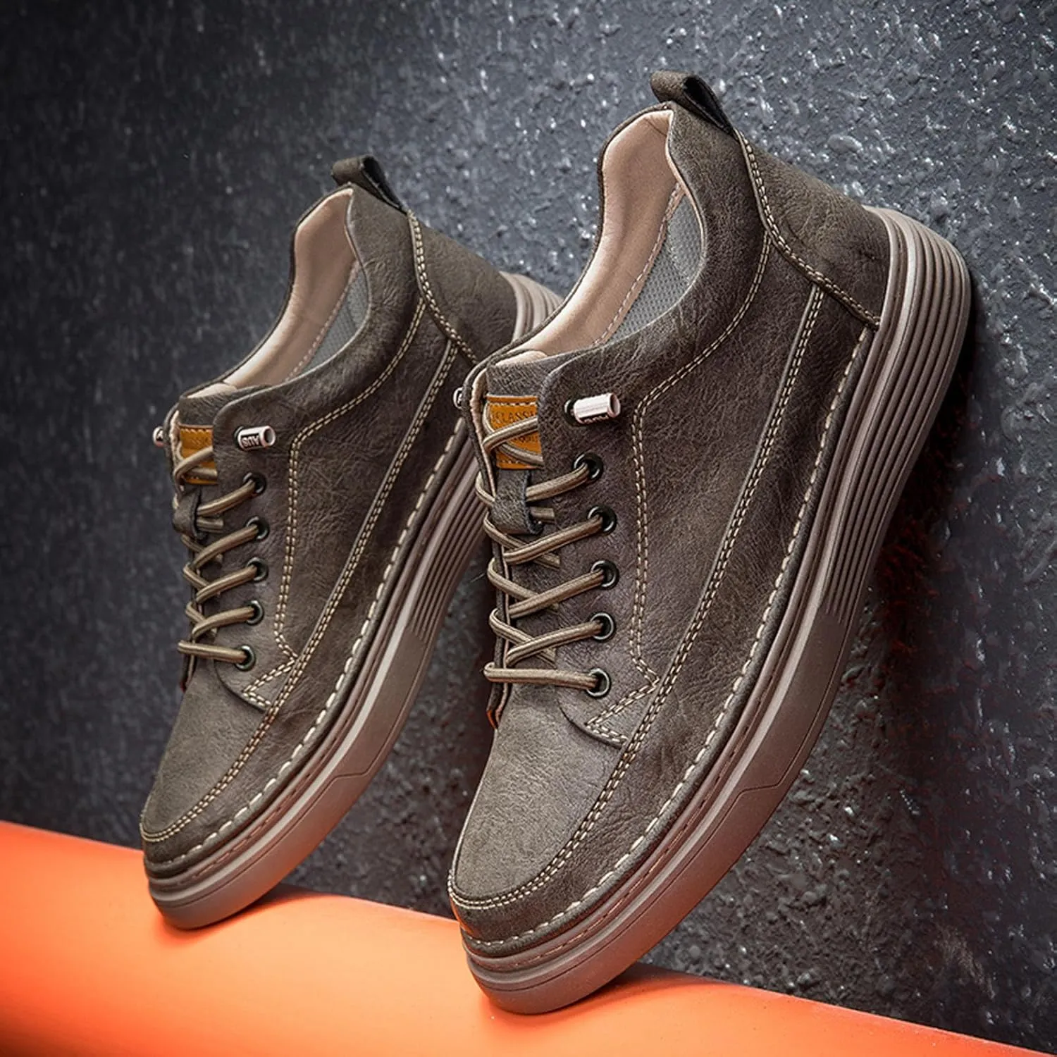 Mens Fashion Sneakers Elevator Shoes Invisible Height Increasing Sneakers-Extra 2.36 Inches Fashion Dress Oxford All-Weather