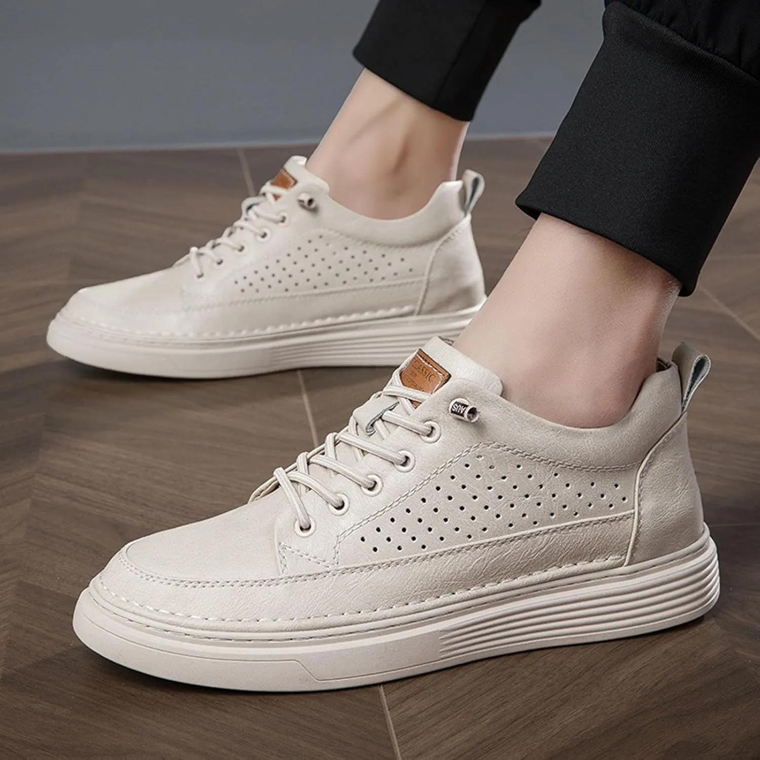 Mens Fashion Sneakers Elevator Shoes Invisible Height Increasing Sneakers-Extra 2.36 Inches Fashion Dress Oxford All-Weather