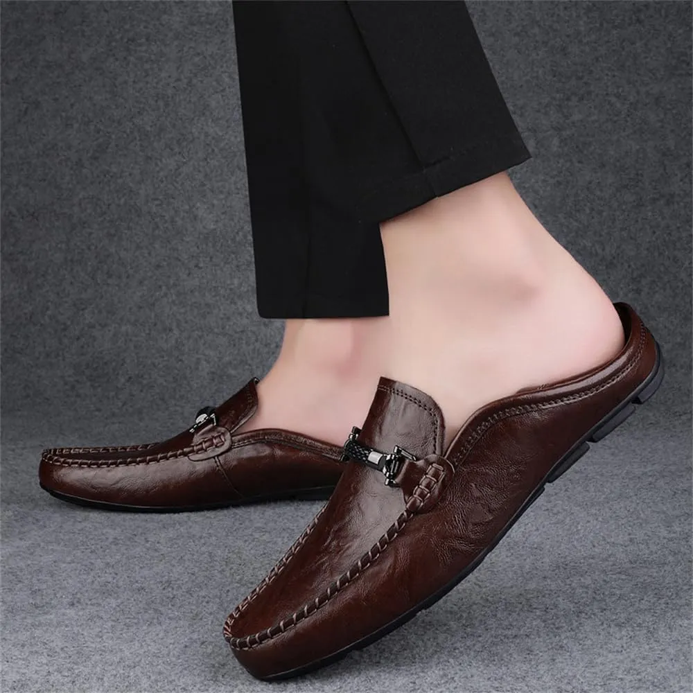 Men's Genuine Leather Loafer Shoes Slip on Soft Breathable Walking Driving Shoes Size 6-14