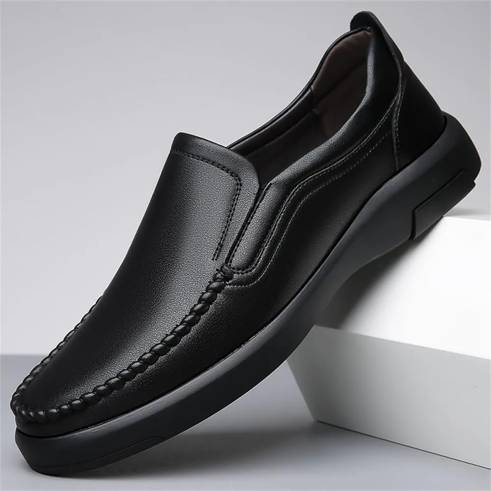 Mens Genuine Leather Soft Casual Shoes Slip on Dress Loafers Comfortable Walking Driving Shoes