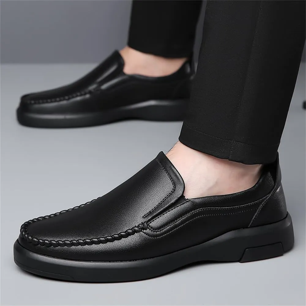 Mens Genuine Leather Soft Casual Shoes Slip on Dress Loafers Comfortable Walking Driving Shoes
