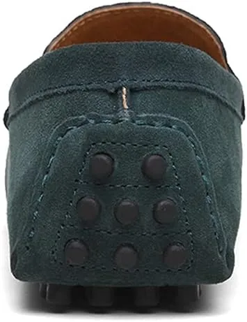 Mens Handmade Suede Leather Casual Loafers Shoes Plus Size Soft Comfortable Driving Walking Shoes