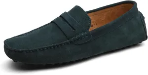Mens Handmade Suede Leather Casual Loafers Shoes Plus Size Soft Comfortable Driving Walking Shoes