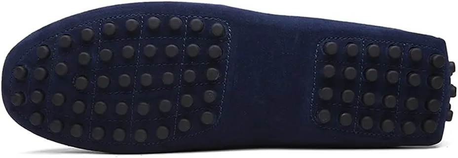 Mens Handmade Suede Leather Casual Loafers Shoes Plus Size Soft Comfortable Driving Walking Shoes
