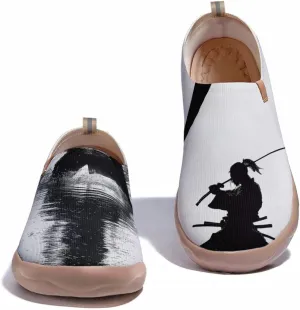 Men's Knitted Mesh Lightweight Sneakers Slip Ons Walking Casual Loafers Comfortable Art Painted Travel Shoes