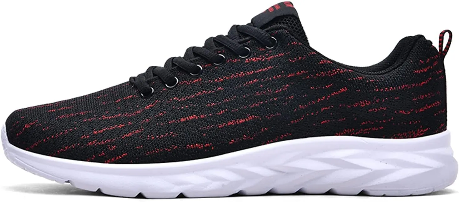 Mens Lace up Sports Shoes Comfy Arch Support Walking Shoes Breathable Lightweight Cushion Running Shoe for Men Daily Work Lace up Sneakers Travel Friendly Long Standing Footwear