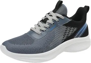 Men's Orthopedic Comfortable Lace Up Shoes Breathable Elastic Fly Woven Mesh Sneaker Wide Walking Shoes for Men