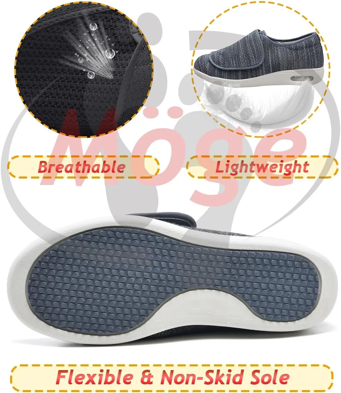 Mens Orthopedic Trainers Mesh Casual Walking Running Shoes Ligthweight Sneakers for Men Outdoor Jogging Sneakers Road Running Shoes