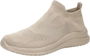 Men's Reathable Stretch Canvas Shoes Breathable Elastic Fly Woven Mesh Sneaker Hook and Loop Orthopedic Sneakers