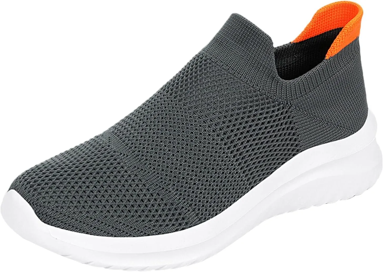 Men's Running Tennis Shoes Breathable Walking Shoes Slip on Sport Athletic Casual Mesh Trainer (Grey, 12)