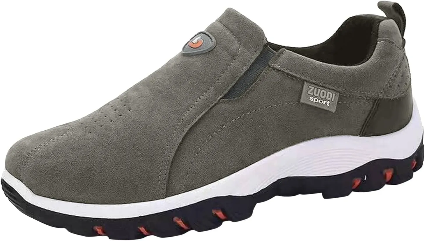 Men's Simple and Fashionable Round Head Solid Color Lightweight Breathable Soft Bottom Men's Leather Sneaker