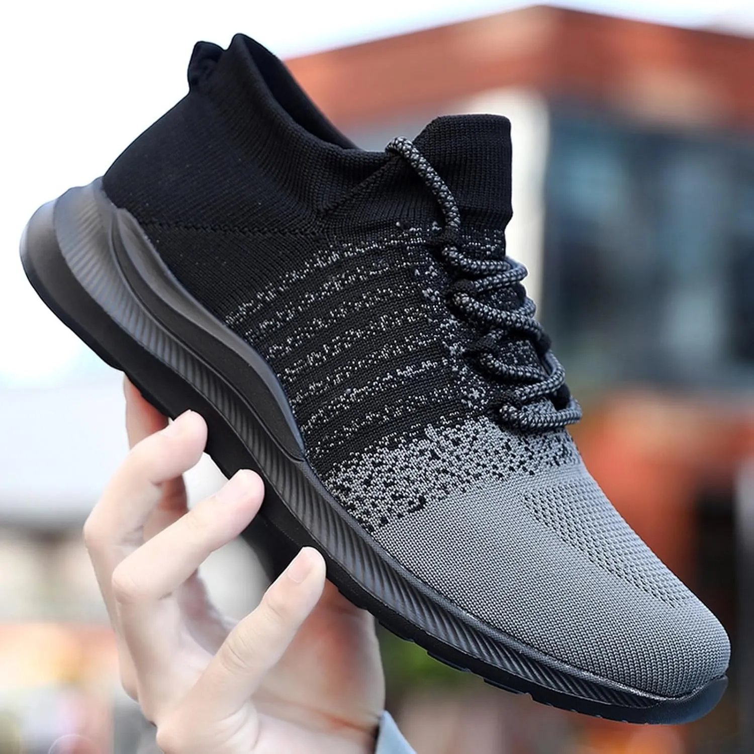 Men's Slip on Walking Shoes Comfort Memory Foam Breathable Lightweight Fashion Sneakers Non Slip Arch Support Vacation Training Gym Shoes Wide Width