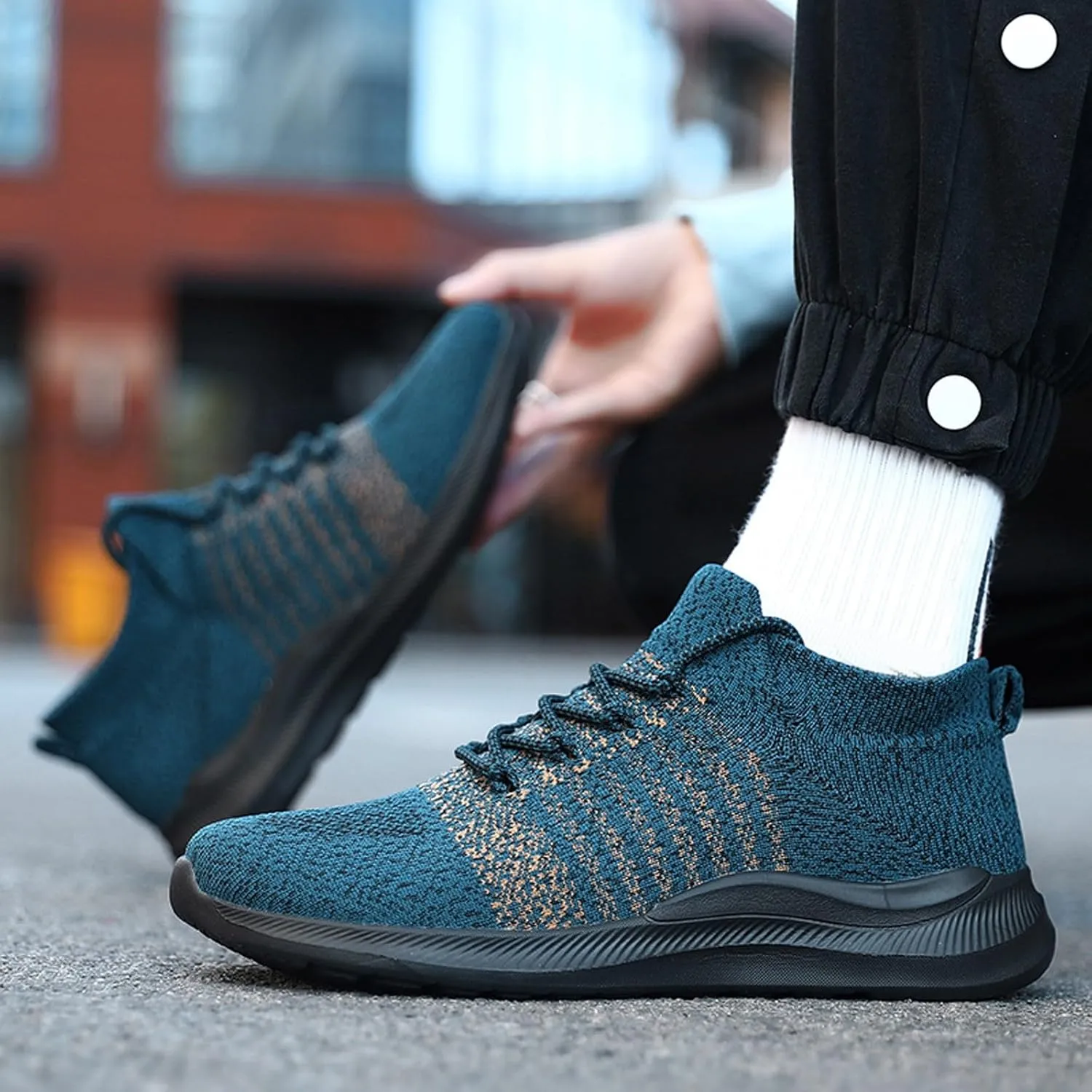 Men's Slip on Walking Shoes Comfort Memory Foam Breathable Lightweight Fashion Sneakers Non Slip Arch Support Vacation Training Gym Shoes Wide Width