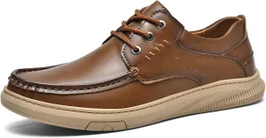 Mens Soft Walking Driving Shoes Genuine Leather Lightweight Breathable Casual Slip on Loafers