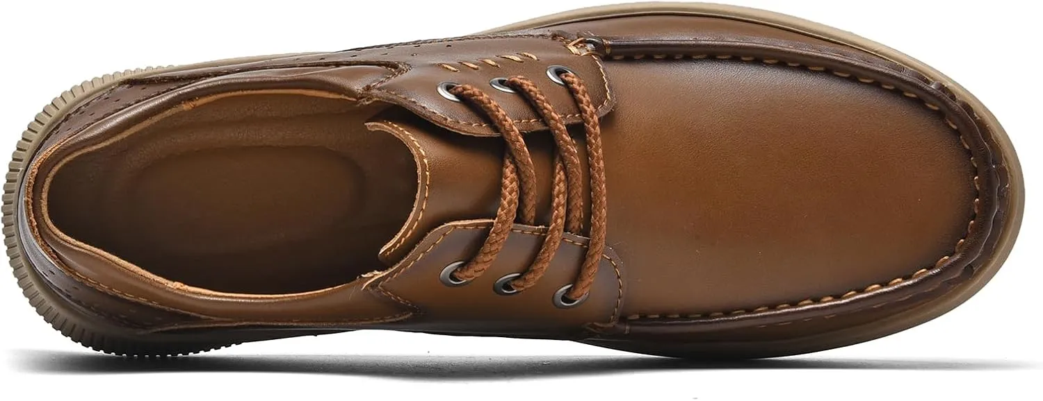 Mens Soft Walking Driving Shoes Genuine Leather Lightweight Breathable Casual Slip on Loafers