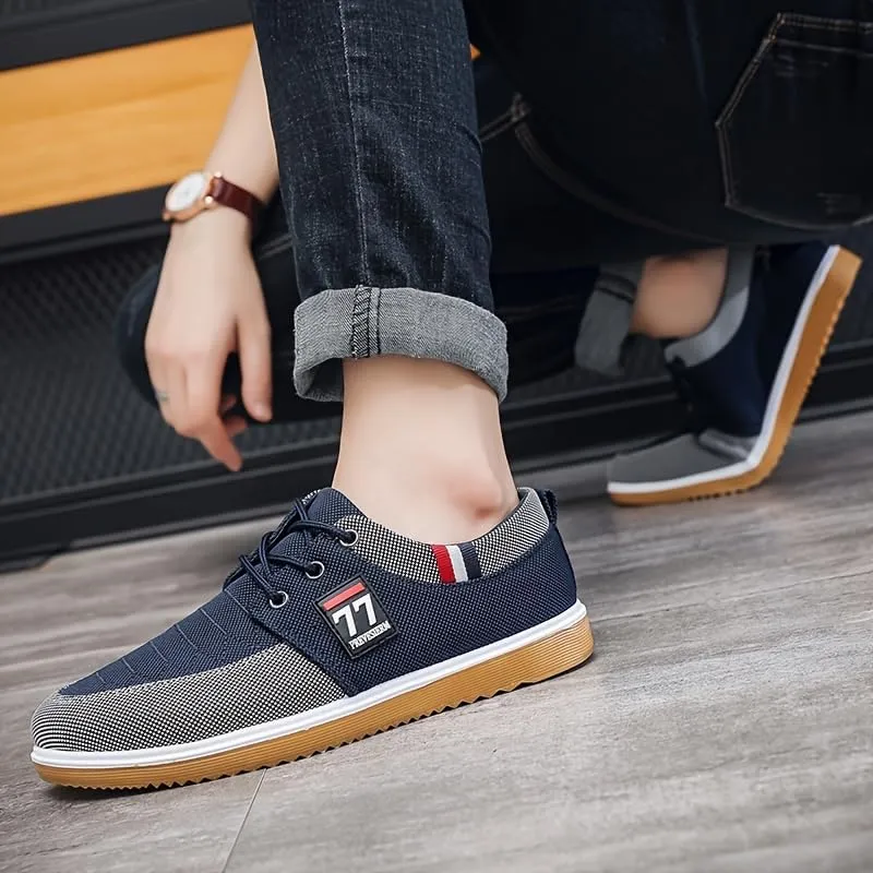 Men's Stylish Canvas Sneakers - Breathable, Durable, Anti-Skid - Perfect for Everyday Outdoor Wear, Spring/Fall