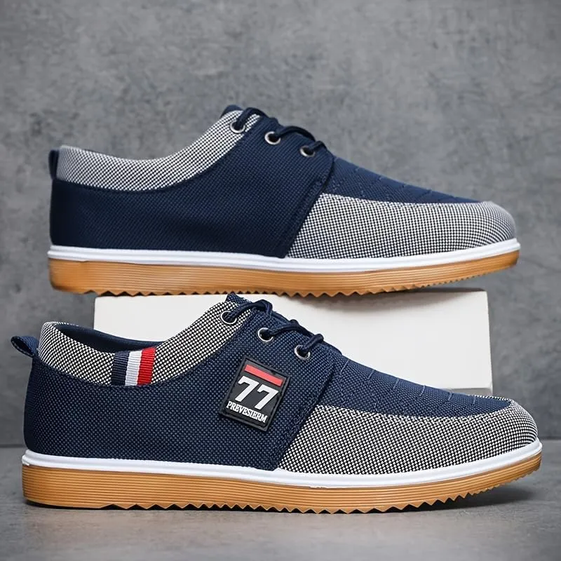 Men's Stylish Canvas Sneakers - Breathable, Durable, Anti-Skid - Perfect for Everyday Outdoor Wear, Spring/Fall