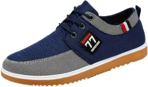 Men's Stylish Canvas Sneakers - Breathable, Durable, Anti-Skid - Perfect for Everyday Outdoor Wear, Spring/Fall