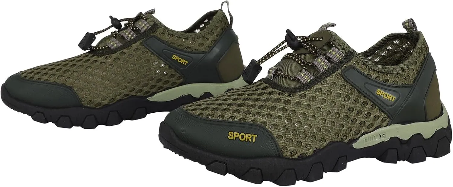 Mens Summer Mesh Hiking Sneaker Breathable Solid Color Casual Running Shoes Comfortable Summer Lighweight Sneakers Soft Sole Low Top Comfy Outdoor Walking Shoes