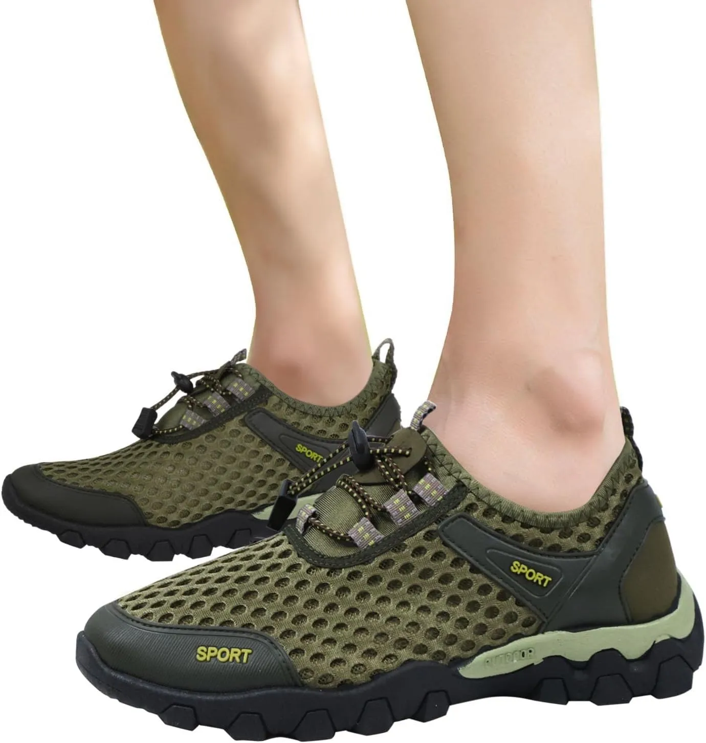 Mens Summer Mesh Hiking Sneaker Breathable Solid Color Casual Running Shoes Comfortable Summer Lighweight Sneakers Soft Sole Low Top Comfy Outdoor Walking Shoes