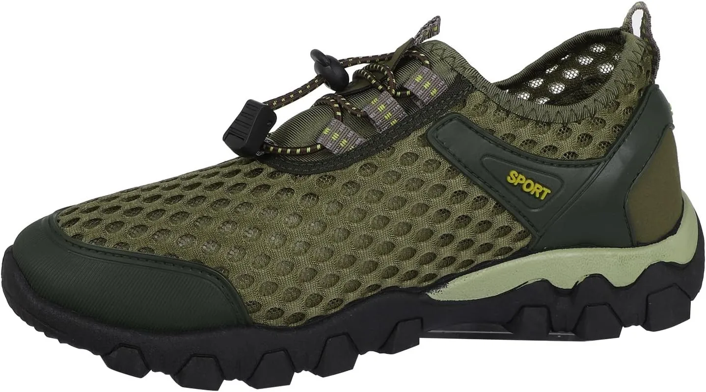 Mens Summer Mesh Hiking Sneaker Breathable Solid Color Casual Running Shoes Comfortable Summer Lighweight Sneakers Soft Sole Low Top Comfy Outdoor Walking Shoes
