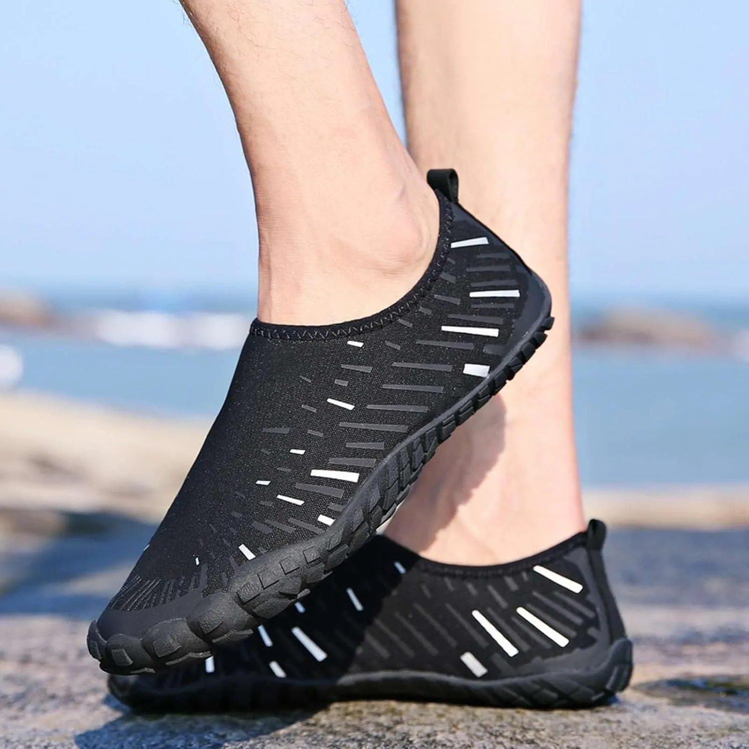 Mens Womens Water Shoes Barefoot Quick Dry Aqua Beach Swim Pool Shoes Lightweight Non Slip Outdoor Sports Hiking Surf Yoga Footwear