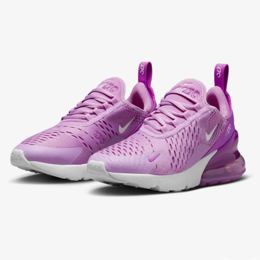 Nike Air Max 270 Big Kids' Shoes (FZ4116-100, White/Pink Foam/Playful Pink)